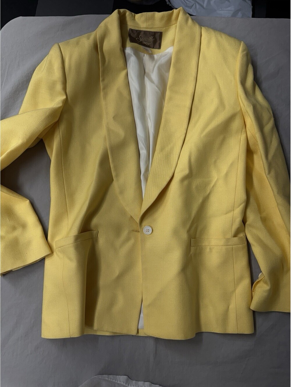 VTG Saville Womens Career Yellow  Blazer Jacket Sz 8